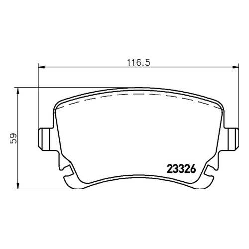 Комплект тормозных колодок Hella 8DB355010971 в Автодок