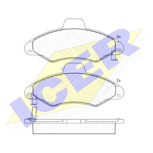 Комплект тормозных колодок ICER 181229 в Автодок