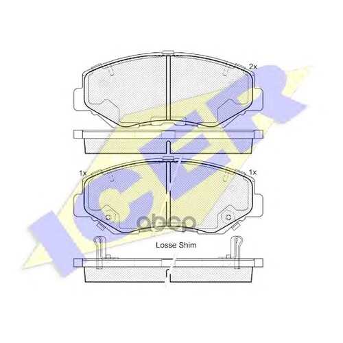 Комплект тормозных колодок ICER 181558 в Автодок