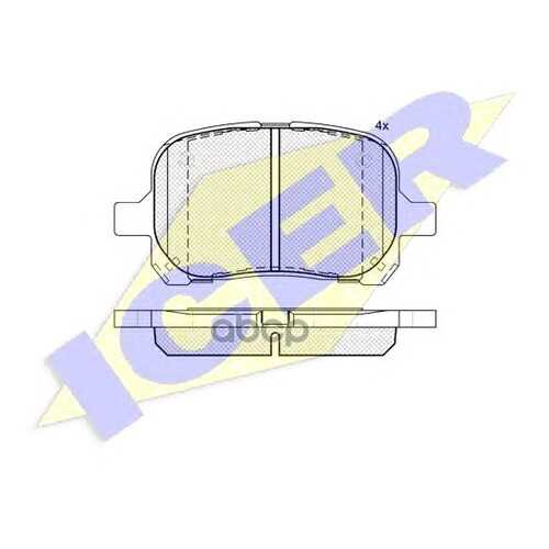 Комплект тормозных колодок ICER 181632 в Автодок