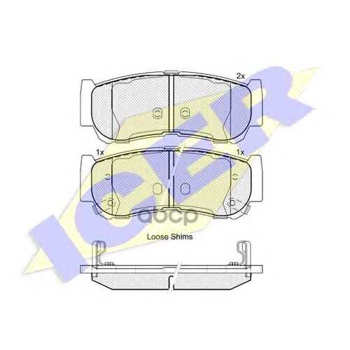 Комплект тормозных колодок ICER 181829 в Автодок