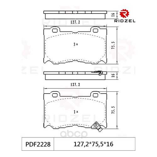 Комплект тормозных колодок RIDZEL PDF2228 в Автодок