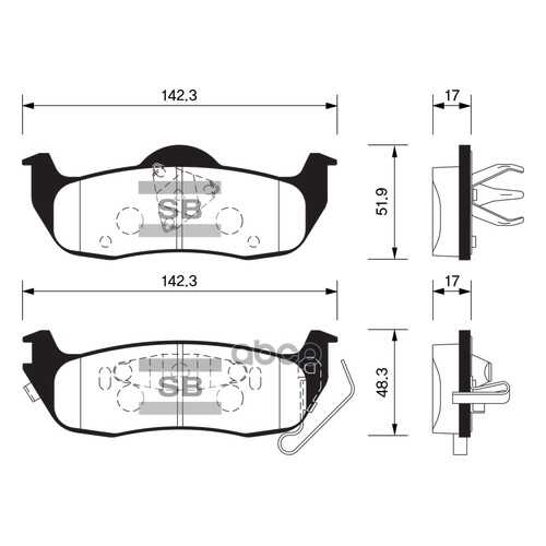 Комплект тормозных колодок Sangsin brake SP1512 в Автодок