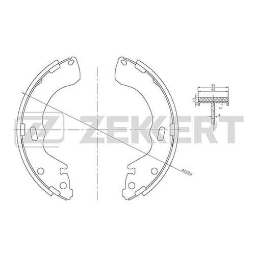 Комплект тормозных колодок ZEKKERT BK-4025 в Автодок