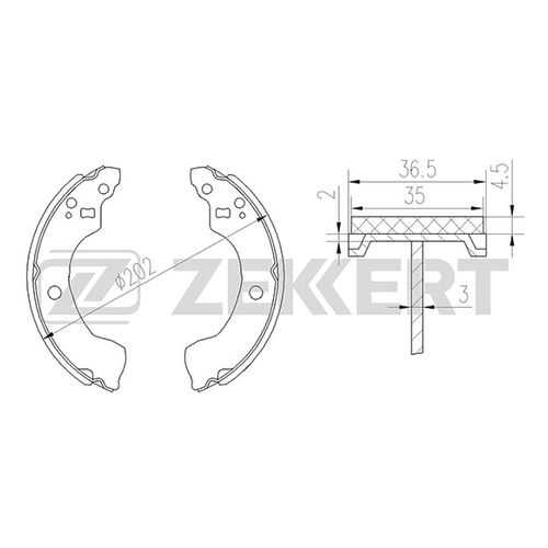 Комплект тормозных колодок ZEKKERT BK-4030 в Автодок