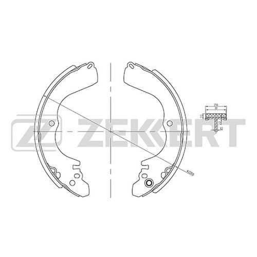 Комплект тормозных колодок ZEKKERT BK-4032 в Автодок