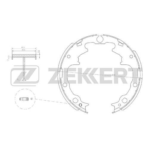 Комплект тормозных колодок ZEKKERT BK-4148 в Автодок