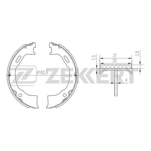 Комплект тормозных колодок ZEKKERT BK-4149 в Автодок