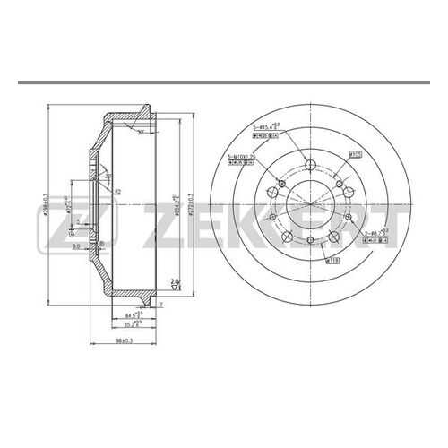 Тормозной барабан ZEKKERT BS-5097 в Автодок