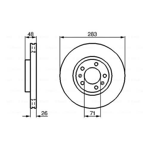 Тормозной диск Bosch 0986478125 в Автодок