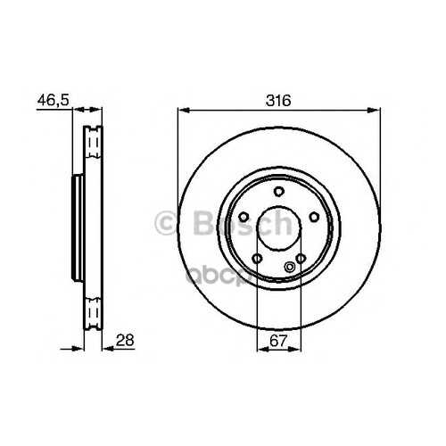 Тормозной диск Bosch 0986478625 в Автодок