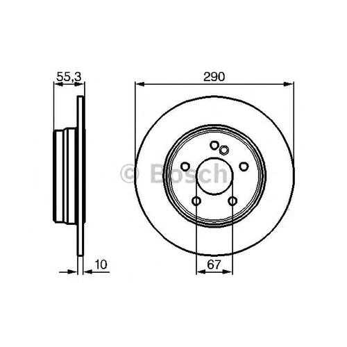 Тормозной диск Bosch 0986478626 в Автодок