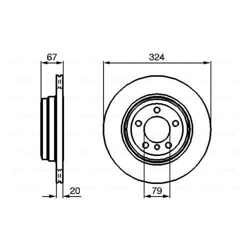 Тормозной диск Bosch 0986479004 в Автодок