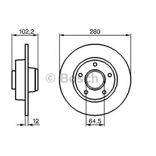 Тормозной диск Bosch 0986479144 в Автодок