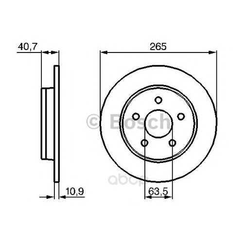 Тормозной диск Bosch 0986479169 задний в Автодок