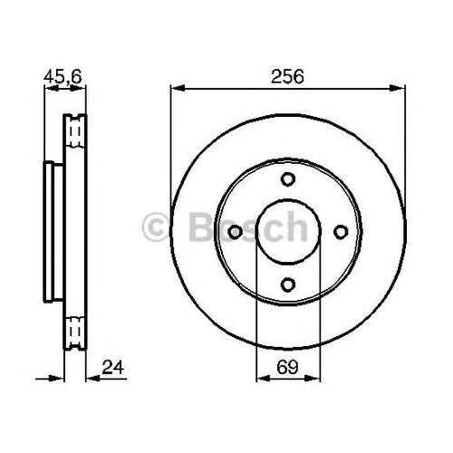 Тормозной диск Bosch 0986479187 в Автодок