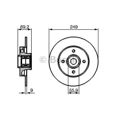 Тормозной диск Bosch 0986479275 в Автодок