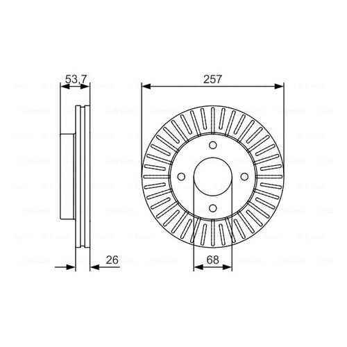 Тормозной диск Bosch 0986479535 в Автодок