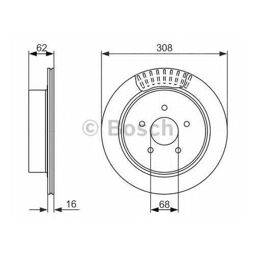 Тормозной диск Bosch 0986479606 в Автодок