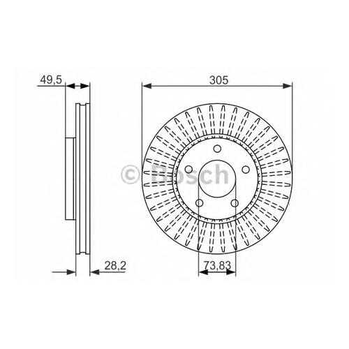 Тормозной диск Bosch 0986479698 в Автодок