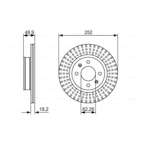 Тормозной диск Bosch 0986479770 в Автодок