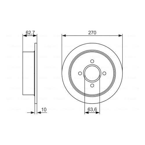 Тормозной диск Bosch 0986479897 в Автодок