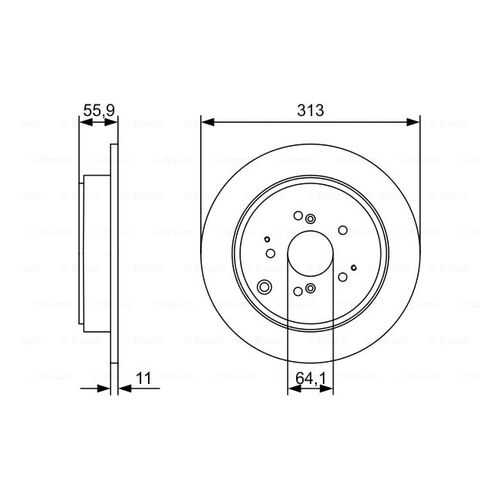 Тормозной диск Bosch 0986479W23 в Автодок