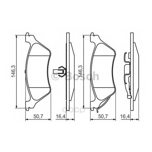 Тормозные колодки дисковые Bosch 0986424816 в Автодок