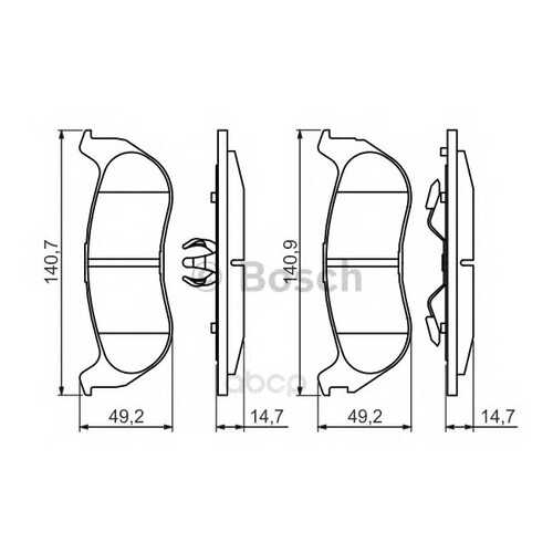 Тормозные колодки дисковые Bosch 0986494419 в Автодок