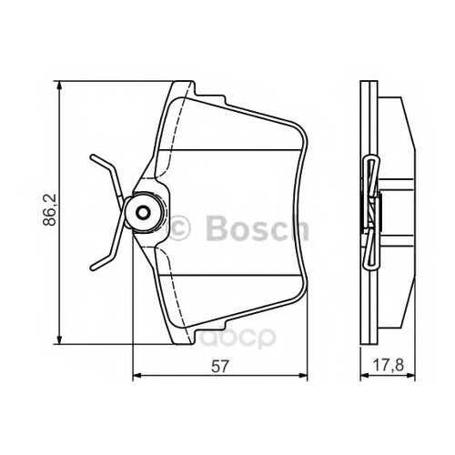 Тормозные колодки дисковые Bosch 0986495090 в Автодок