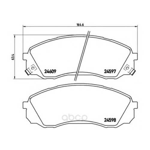 Тормозные колодки дисковые brembo P30041 в Автодок