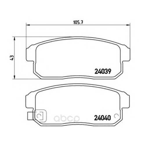 Тормозные колодки дисковые brembo P49035 в Автодок