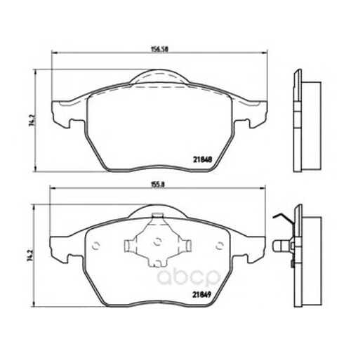 Тормозные колодки дисковые brembo P85039 в Автодок