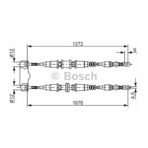 Трос cтояночного тормоза Bosch 1987477136 в Автодок