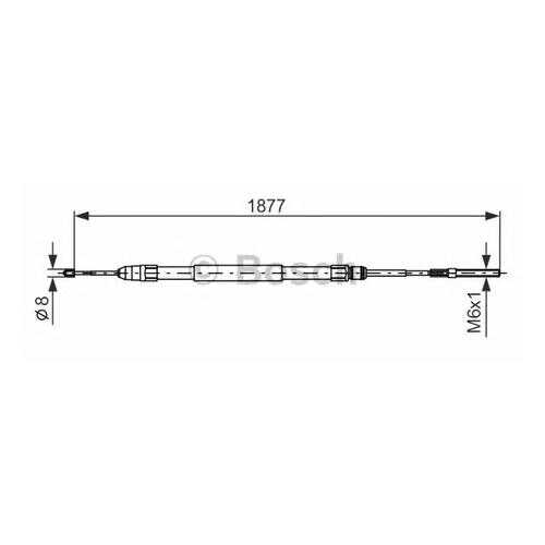 Трос cтояночного тормоза Bosch 1987477694 в Автодок