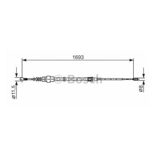 Трос cтояночного тормоза Bosch 1987477698 в Автодок