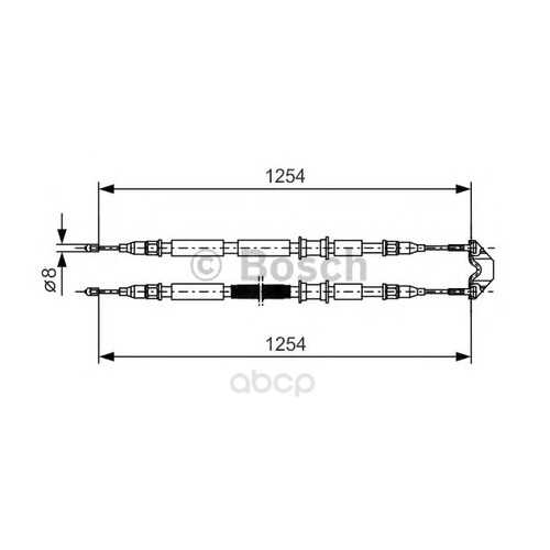 Трос cтояночного тормоза Bosch 1987477764 в Автодок