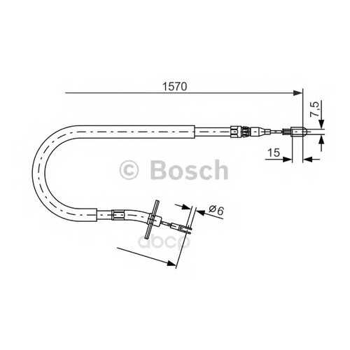 Трос cтояночного тормоза Bosch 1987477860 задний левый в Автодок