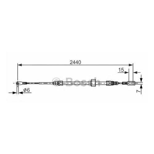 Трос cтояночного тормоза Bosch 1987477880 в Автодок