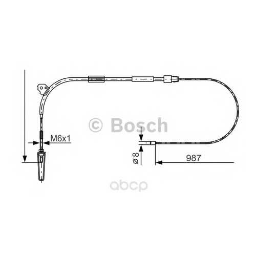 Трос cтояночного тормоза Bosch 1987477960 правый в Автодок