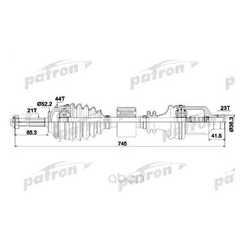 Приводной вал PATRON PDS0117 в Автодок