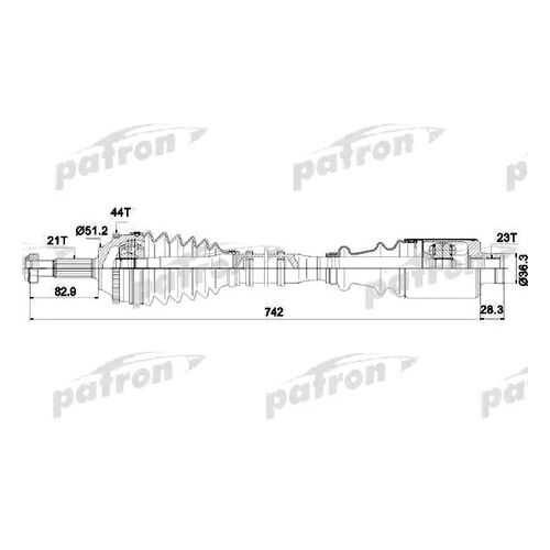 Приводной вал PATRON PDS1116 в Автодок