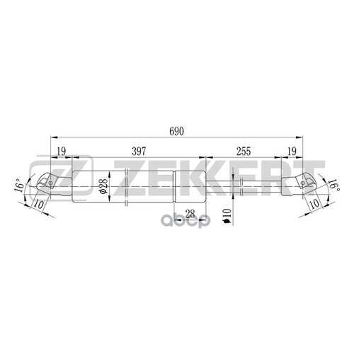 Амортизатор Багажника/капота Zekkert GF1159 в Автодок