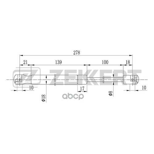 Амортизатор Багажника/капота Zekkert GF1500 в Автодок