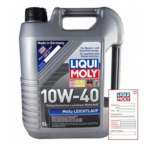 Масло Моторное Liqui Moly Mos2 Leichtlauf 10w-40 5l Liqui moly арт. 2184 в Автодок