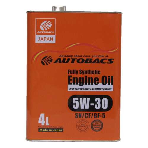 Моторное масло AUTOBACS ENGINE OIL FS 5W30 SN/CF/GF-5 (4л) в Автодок