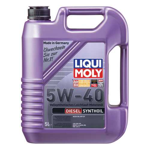 Моторное масло Liqui moly Diesel Synthoil 5W-40 5л в Автодок