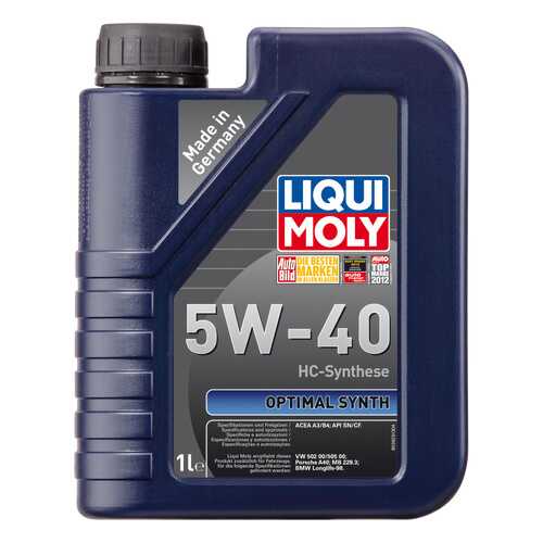 Моторное масло Liqui moly Optimal Synth 5W-40 1л в Автодок