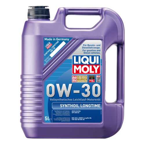 Моторное масло Liqui moly Synthoil Longtime 0W-30 5л в Автодок