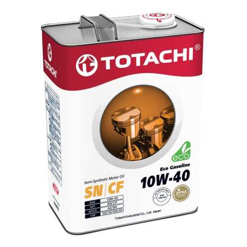 Моторное масло Totachi Eco Gasoline Semi-Synthetic SM/CF 10W-40 4л в Автодок